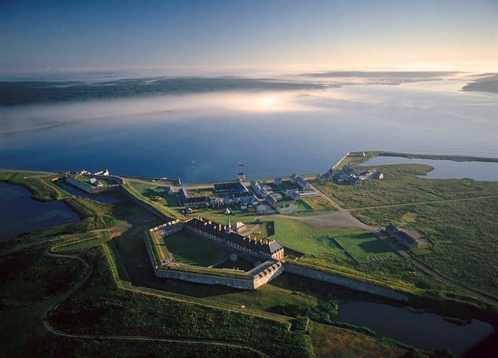 best tours in Cape Breton - Fortress of Louisbourg from the air